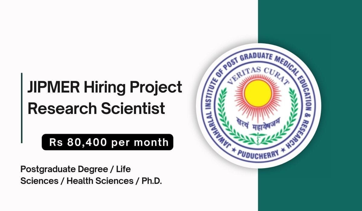 JIPMER Hiring Project Research Scientist