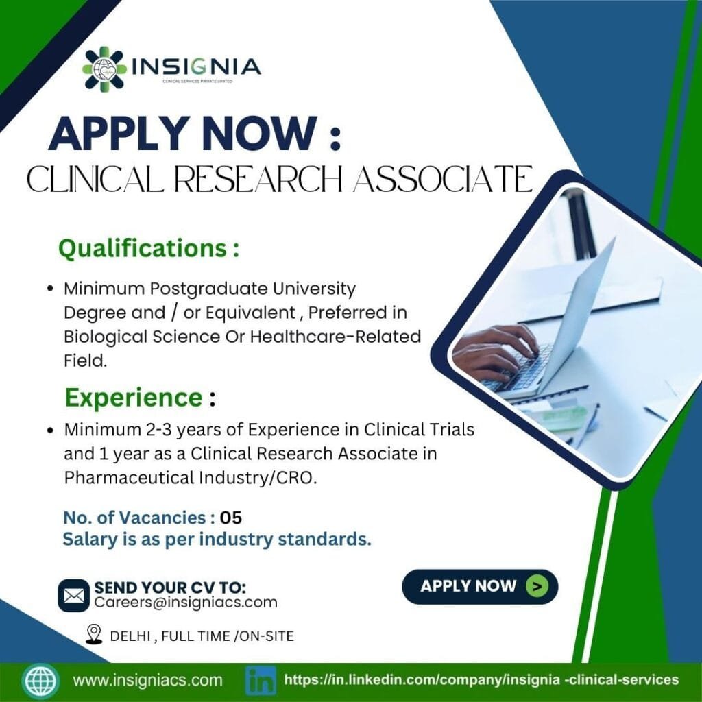 Insignia Clinical Hiring Clinical Research Associate Insignia Clinical Hiring Clinical Research Associate