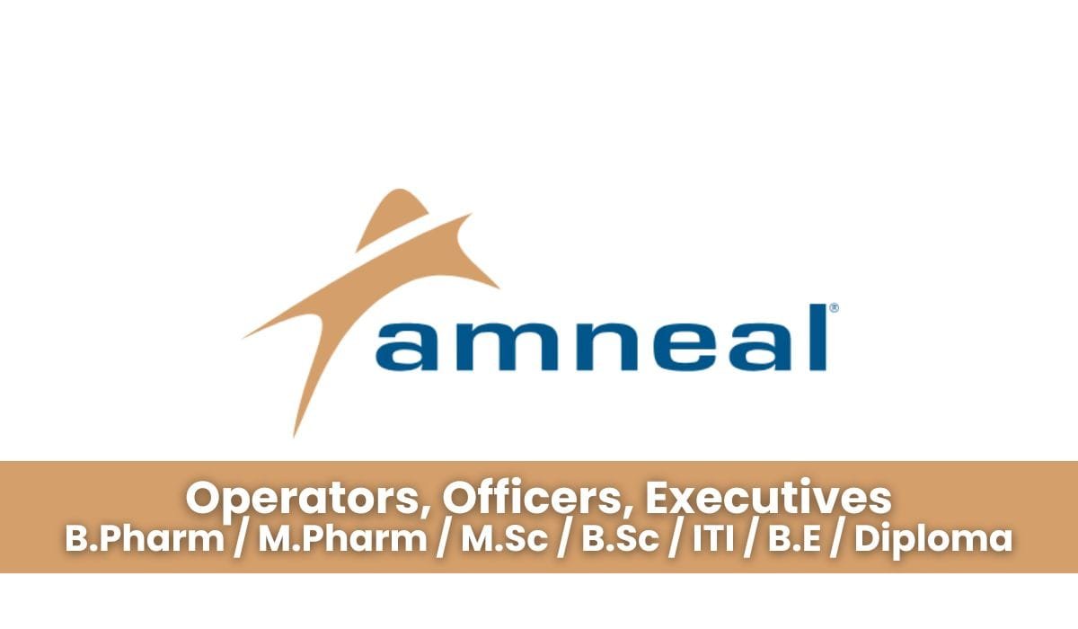 Amneal Pharmaceuticals Hiring Operators, Officers, Executives