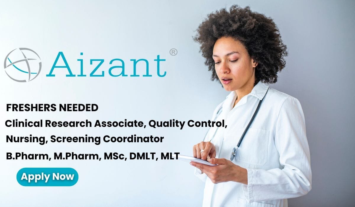 Freshers Hiring Clinical Research Associate, Qc in Aizant