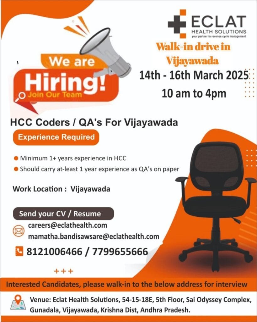 Eclat Health Hiring For Medical Coder, Quality Analysts Eclat Health Hiring For Medical Coder, Quality Analysts