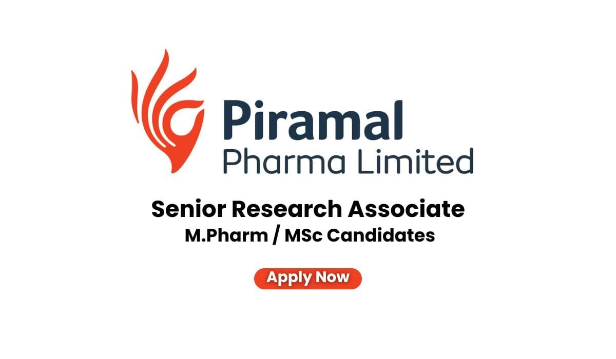 Piramal Pharma Hiring Research Associate