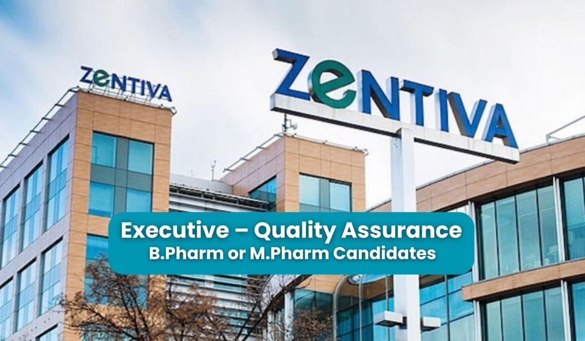 Zentiva Hiring Executive – Quality Assurance