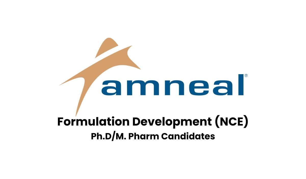Amneal Pharmaceuticals Hiring Formulation Development