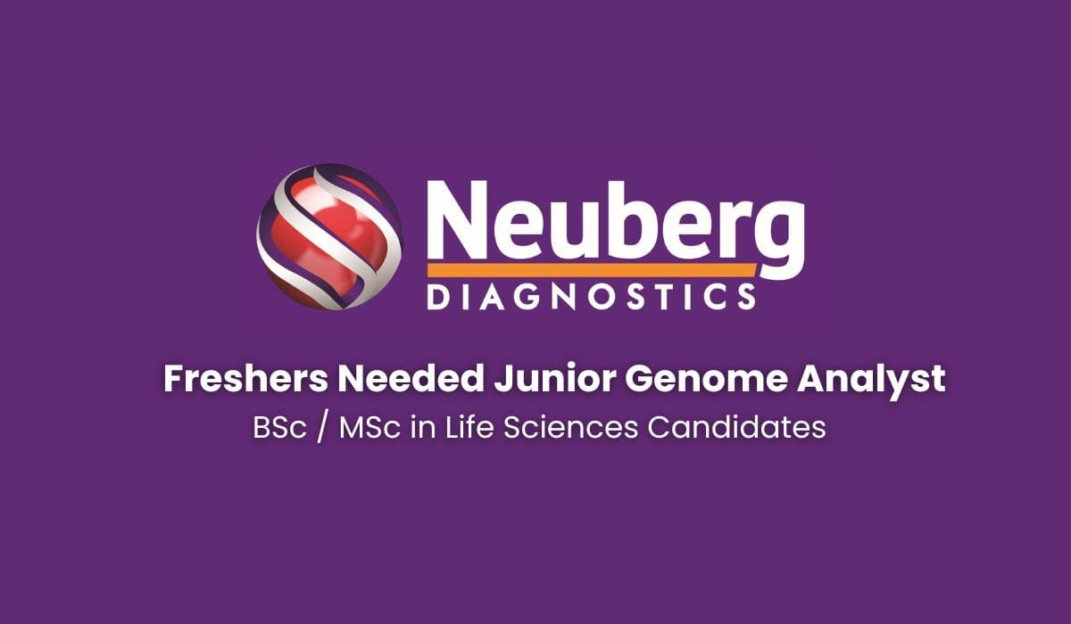 Freshers Hiring For Junior Genome Analyst In Neuberg Diagnostics