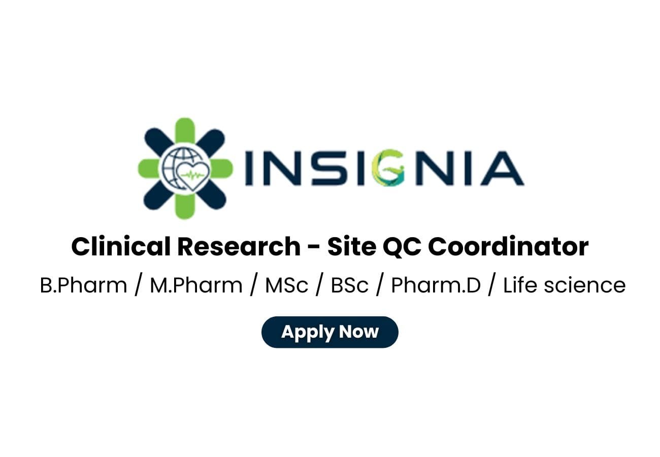 Insignia Hiring For Clinical Research - Site QC Coordinator