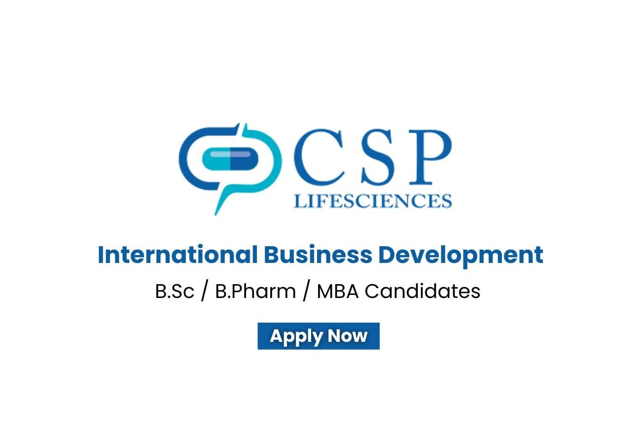 Csp life sciences Hiring For International Business Development
