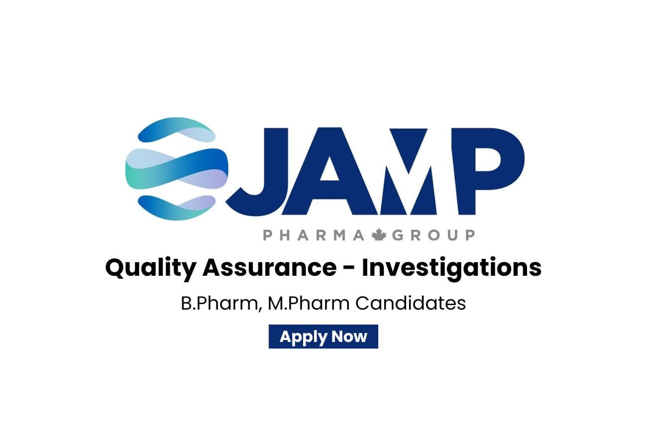 JAMP Pharma Hiring For Quality Assurance - Investigations