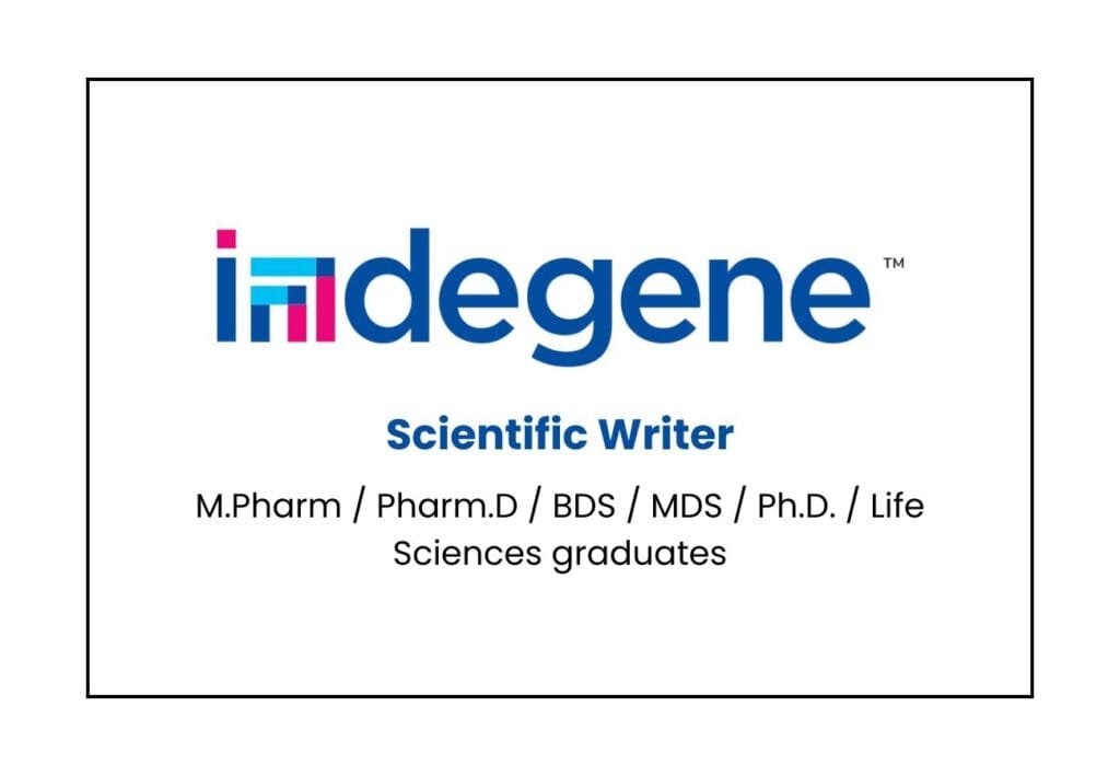 Scientific Writer Job Opening at Indegene Scientific Writer Job Opening at Indegene