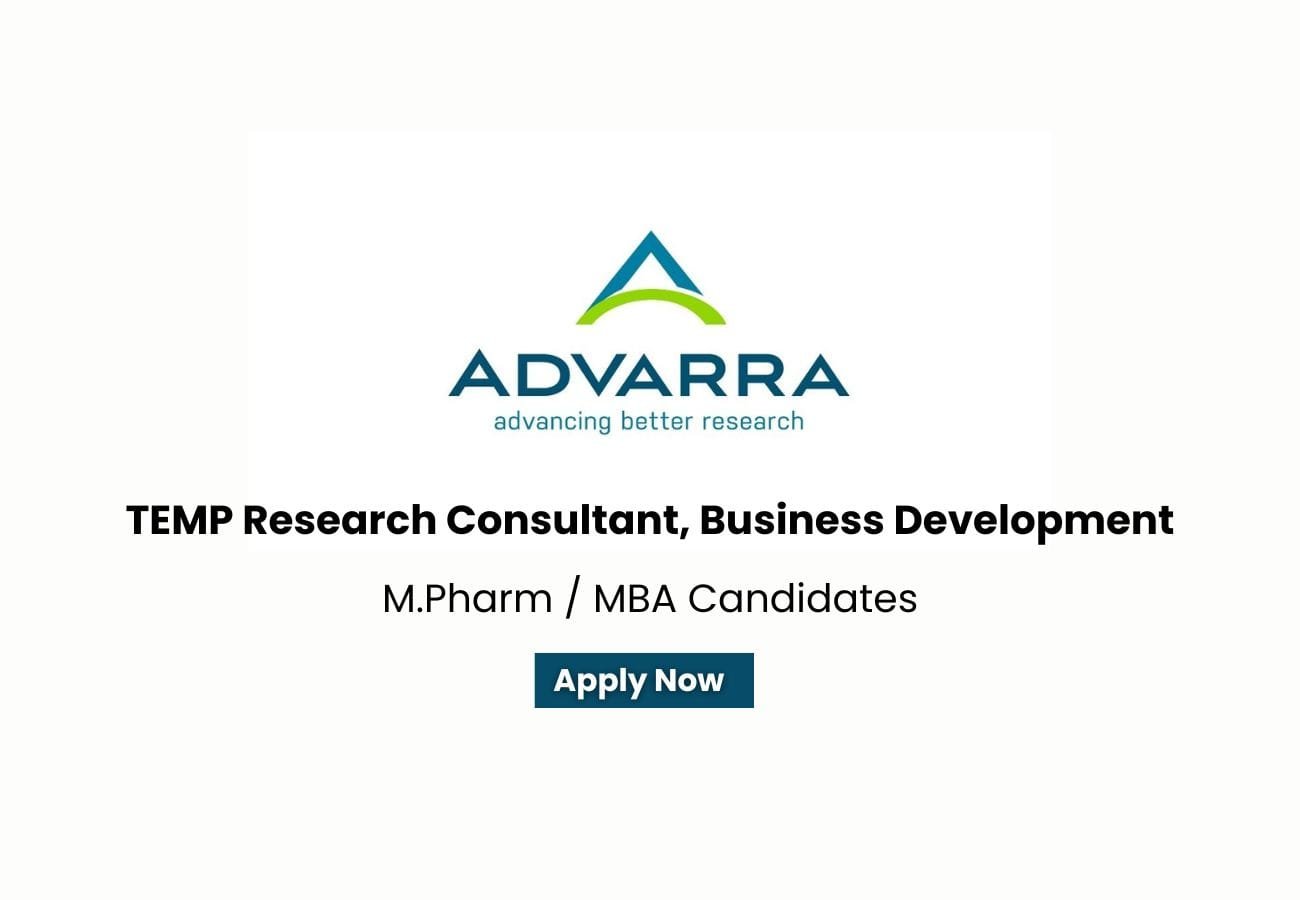 Advarra Hiring For TEMP Research Consultant, Business Development