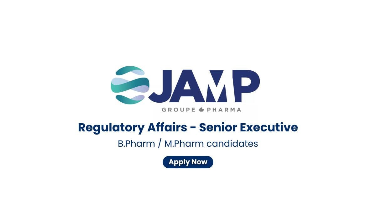 JAMP Pharma Hring For Regulatory Affairs
