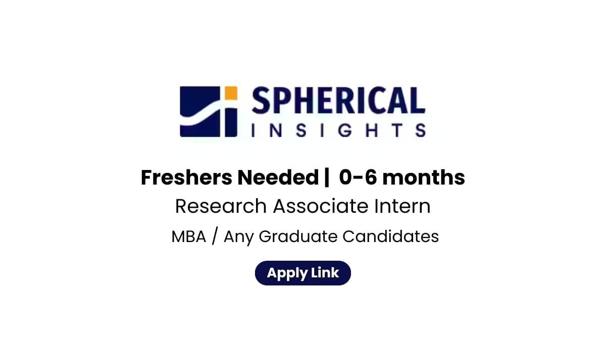Research Associate Intern Opportunity at Spherical Insights