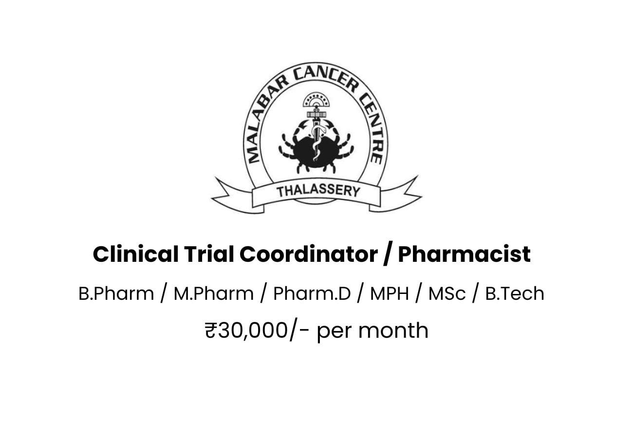 Clinical Trial Coordinator Vacancy at MCC Kerala – Last Date 31 May 2025