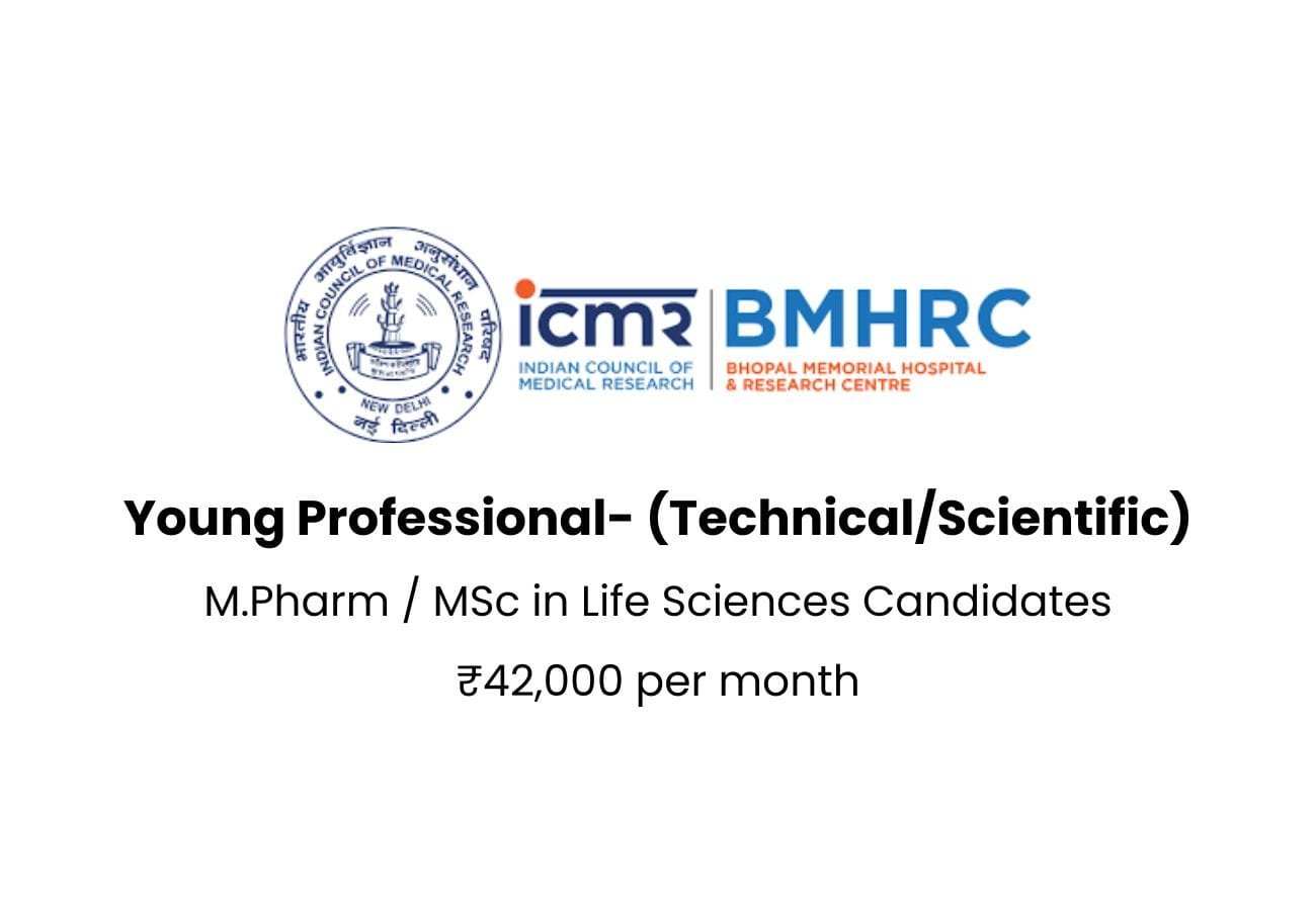 Latest Pharma & Life Sciences Job – BMHRC Hiring for Research Role