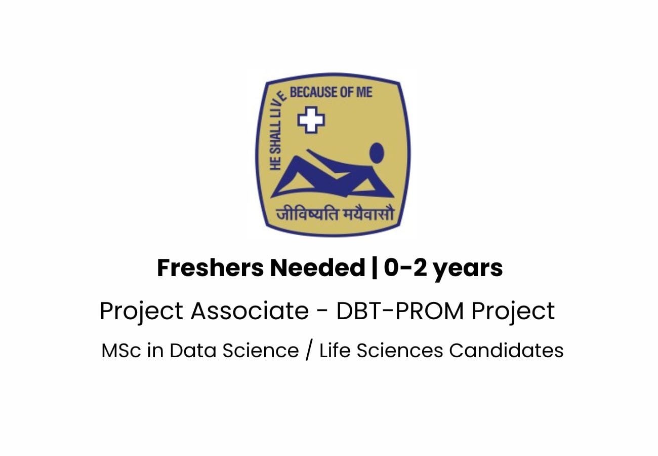 DBT-PROM Project Job Opening at SJRI Bangalore – MSc Data Science/Life Sciences Eligible