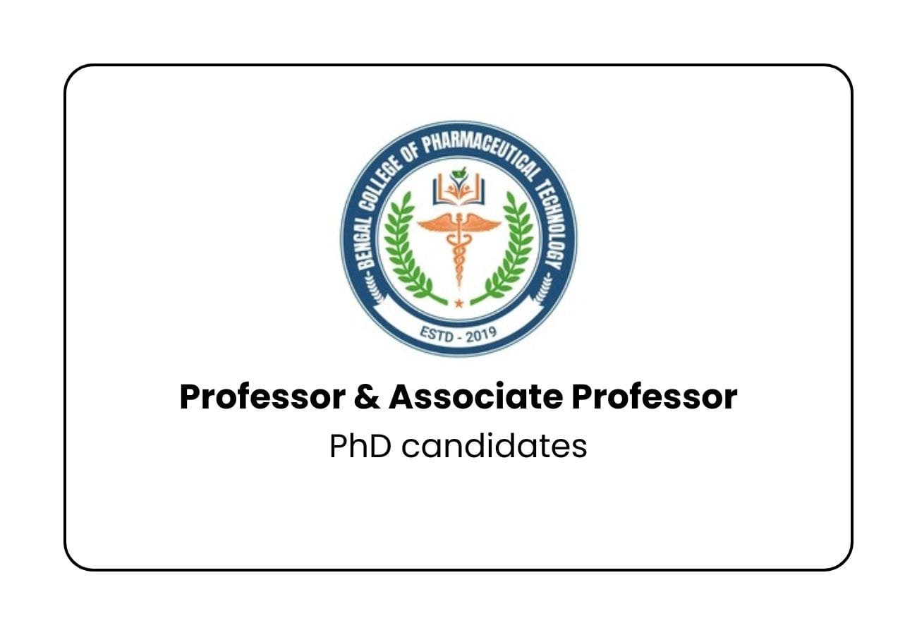 Professor & Associate Professor Jobs in Pharmacy – BCPT Dubrajpur Hiring 2025