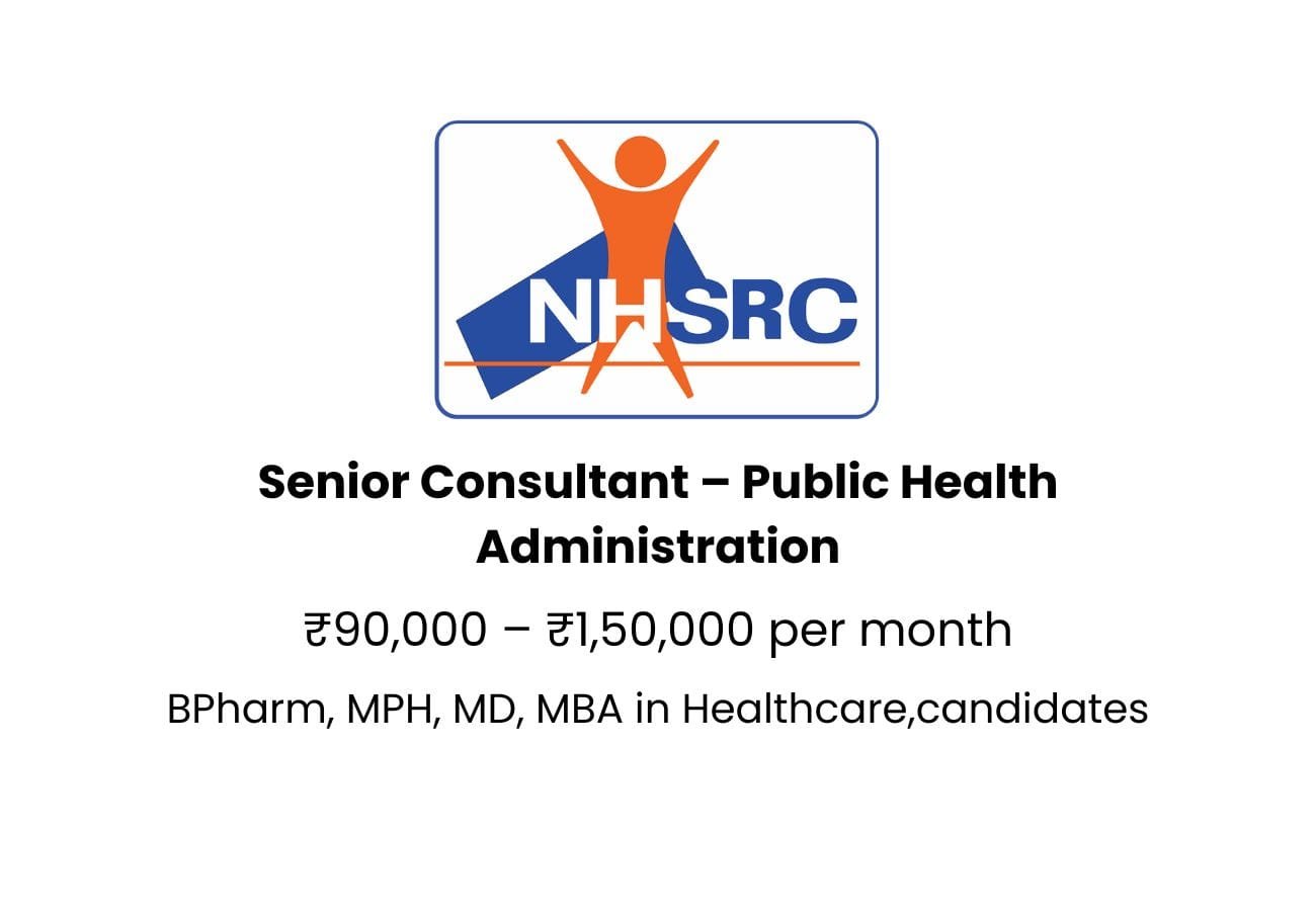 NHSRC Recruitment 2025: Public Health Jobs for Pharma Graduates – Apply Now!