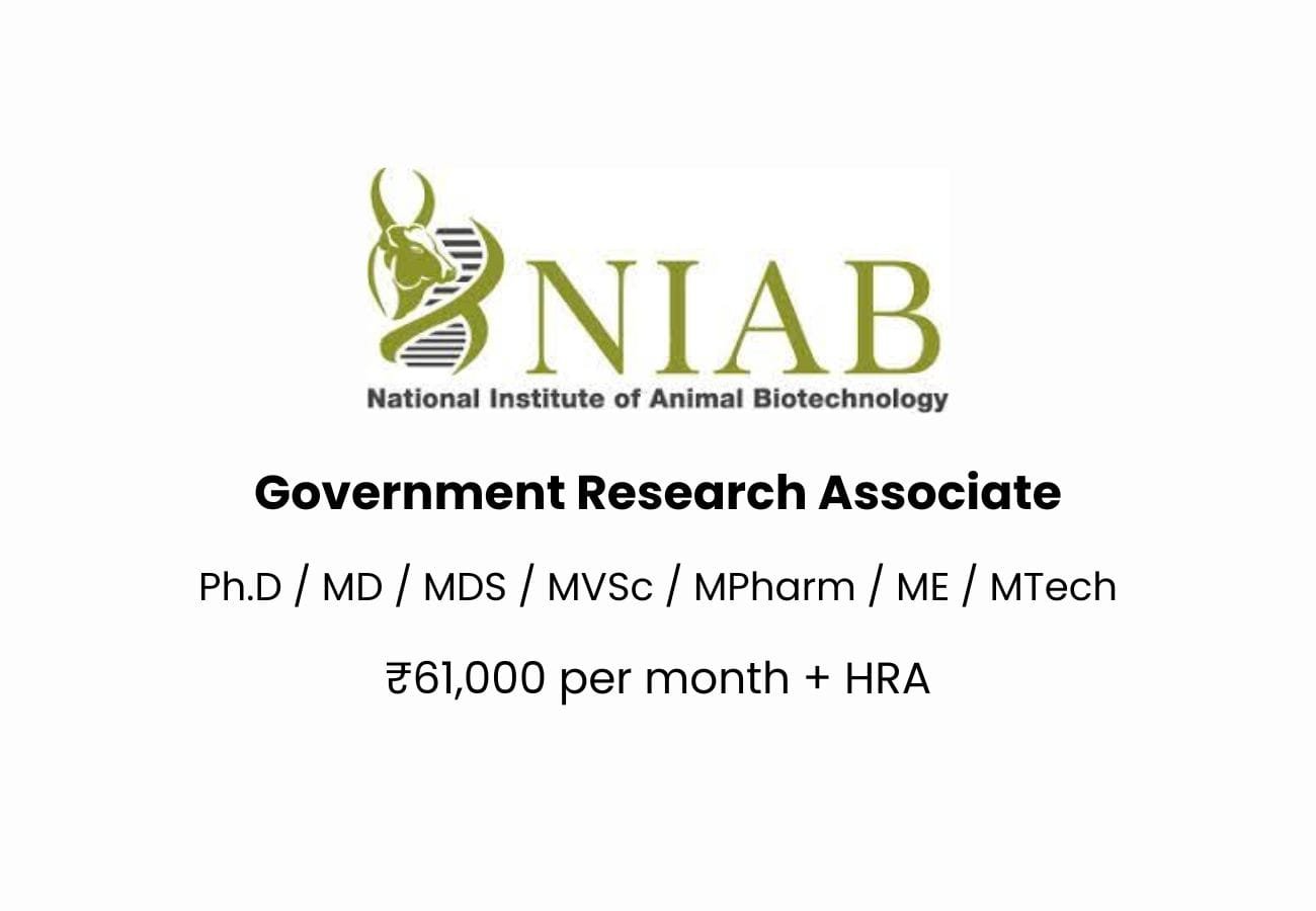 Government Research Job: NIAB Recruits for Bacteriophage Project (₹61K + HRA)"