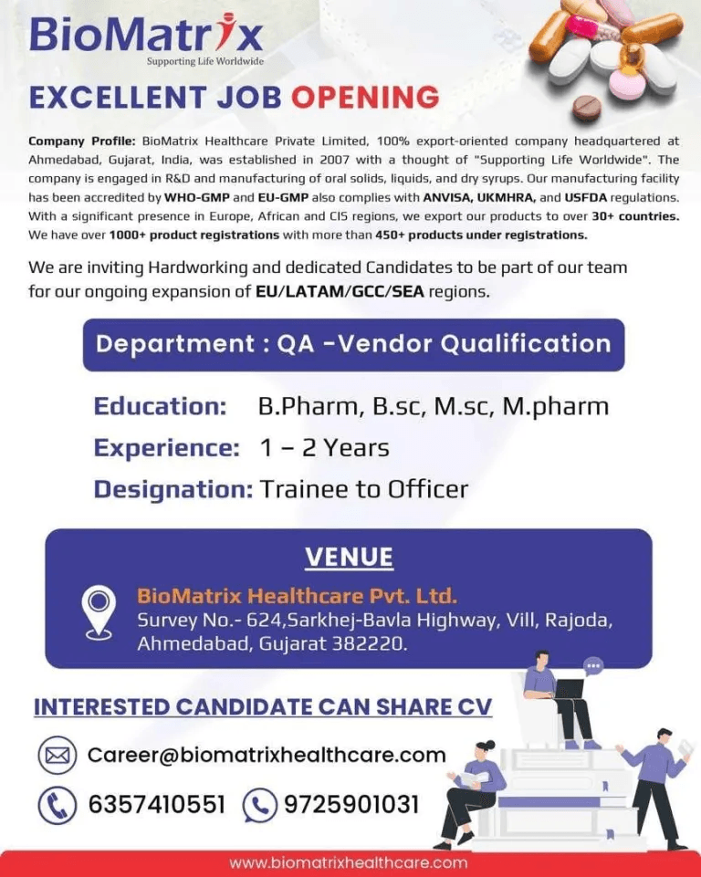 BioMatrix Healthcare QA Recruitment – Apply Now BioMatrix Healthcare QA Recruitment – Apply Now