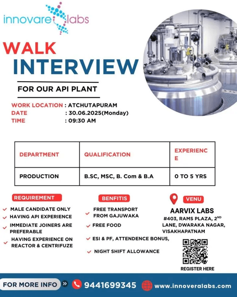 Innovare Labs Hiring for Freshers Production Innovare Labs Hiring for Freshers Production