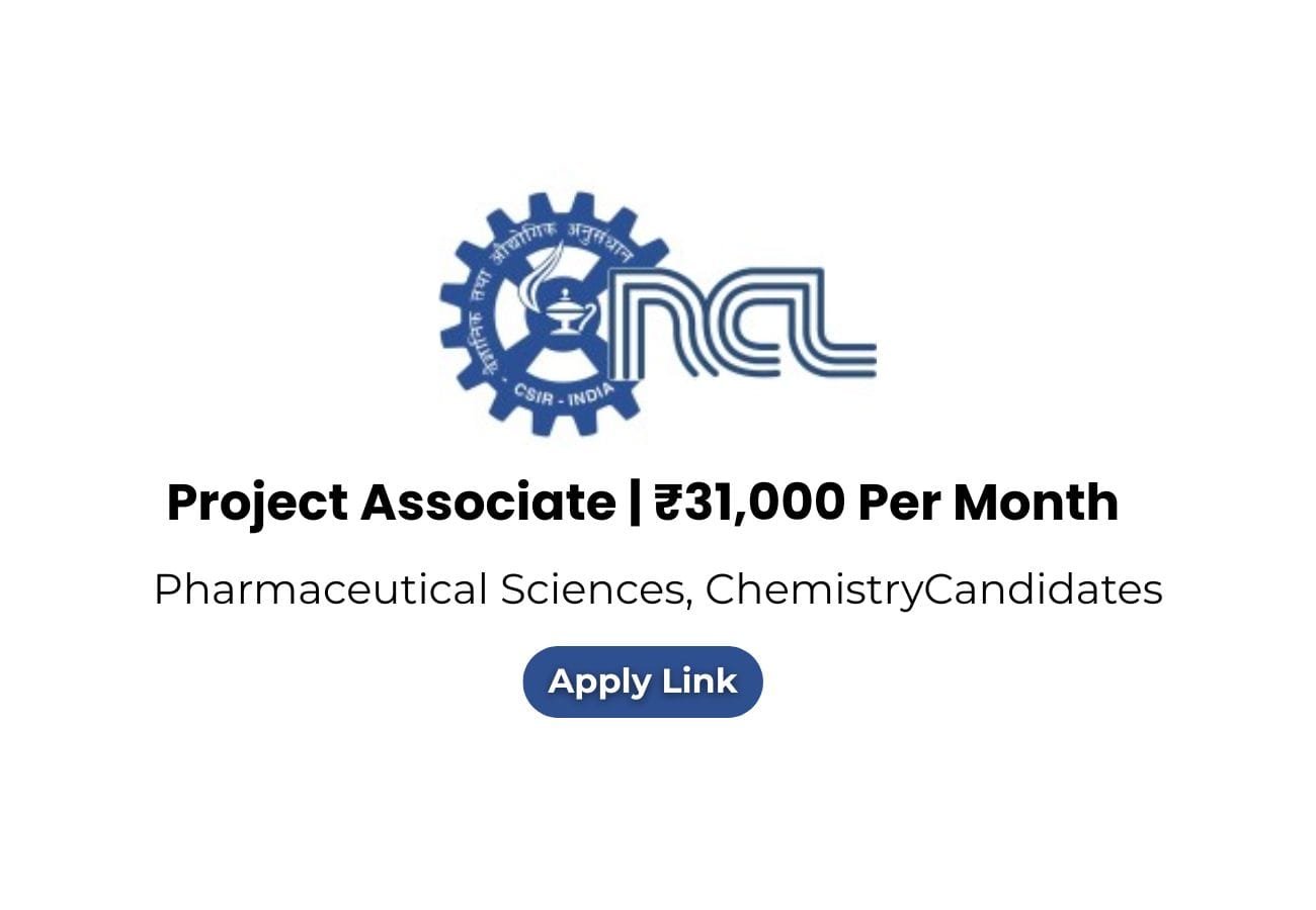 Latest Govt Research Jobs 2025: CSIR-NCL Hiring MSc Candidates for Electrochemistry Project