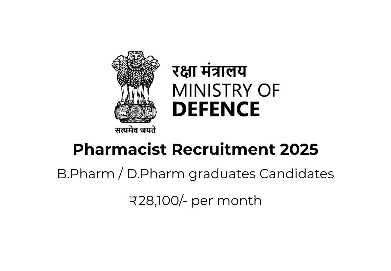 Ministry of Defence Pharmacist Recruitment 2025