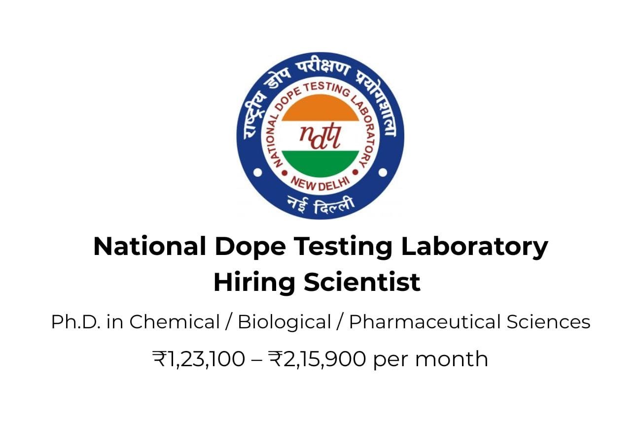 Govt Scientist Job – NDTL Hiring for Anti-Doping Research!