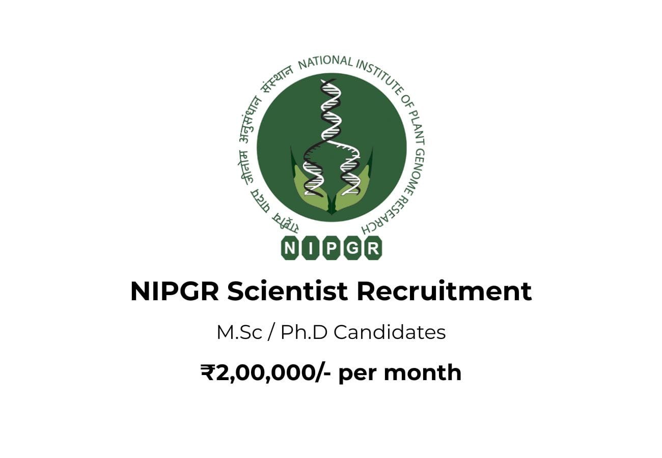 NIPGR Scientist Recruitment 2025: High-Paying Govt Research Jobs in Biotechnology