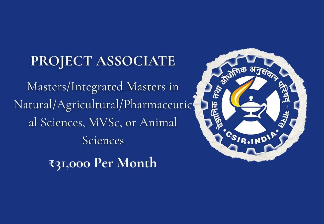 CSIR IMTech Hiring Project Associate-I (Pharma/Microbiology) – c + HRA | Apply Now!
