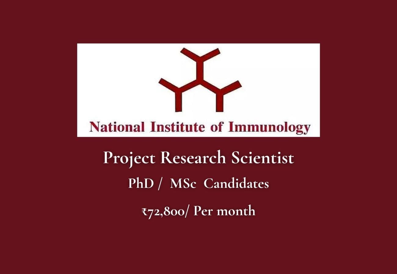 NII Delhi Hiring Research Scientist – ₹72,800/month | Viral Vaccine Project