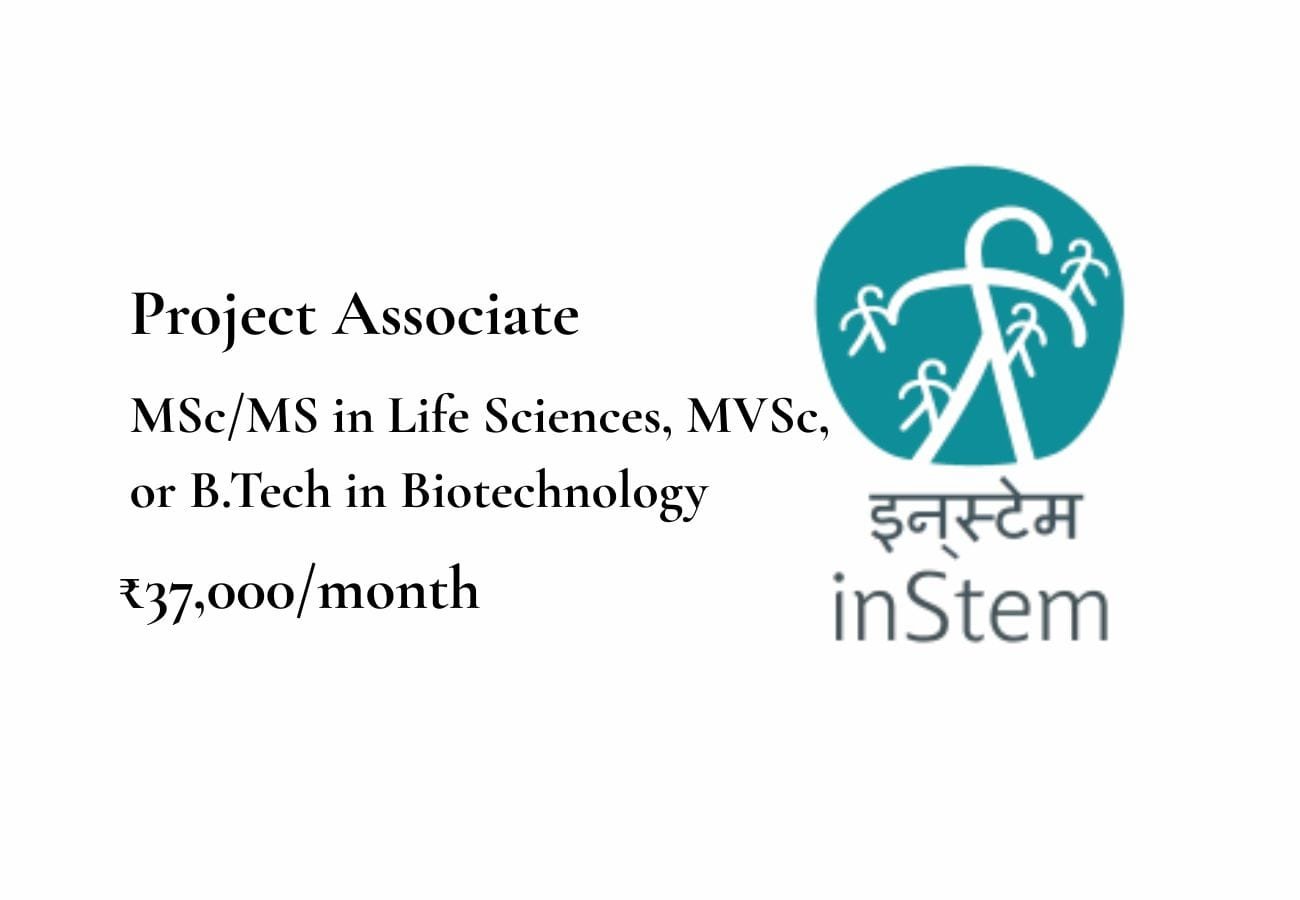 Latest Biotech Jobs in India – BRIC-inStem Project Associate Opening
