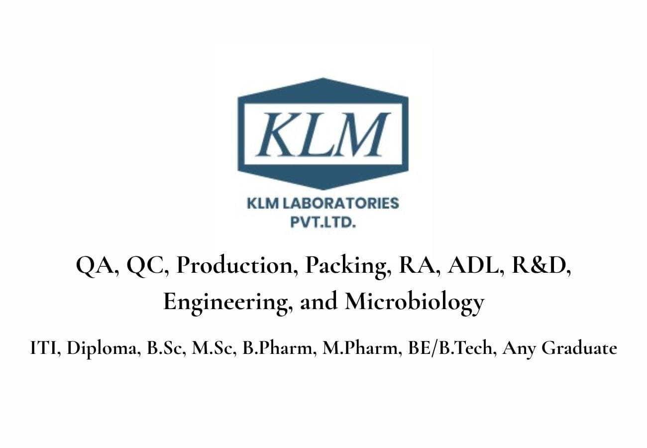 KLM Pharma Careers 2025 – Direct HR Interview for QA, QC, Production, R&D Roles