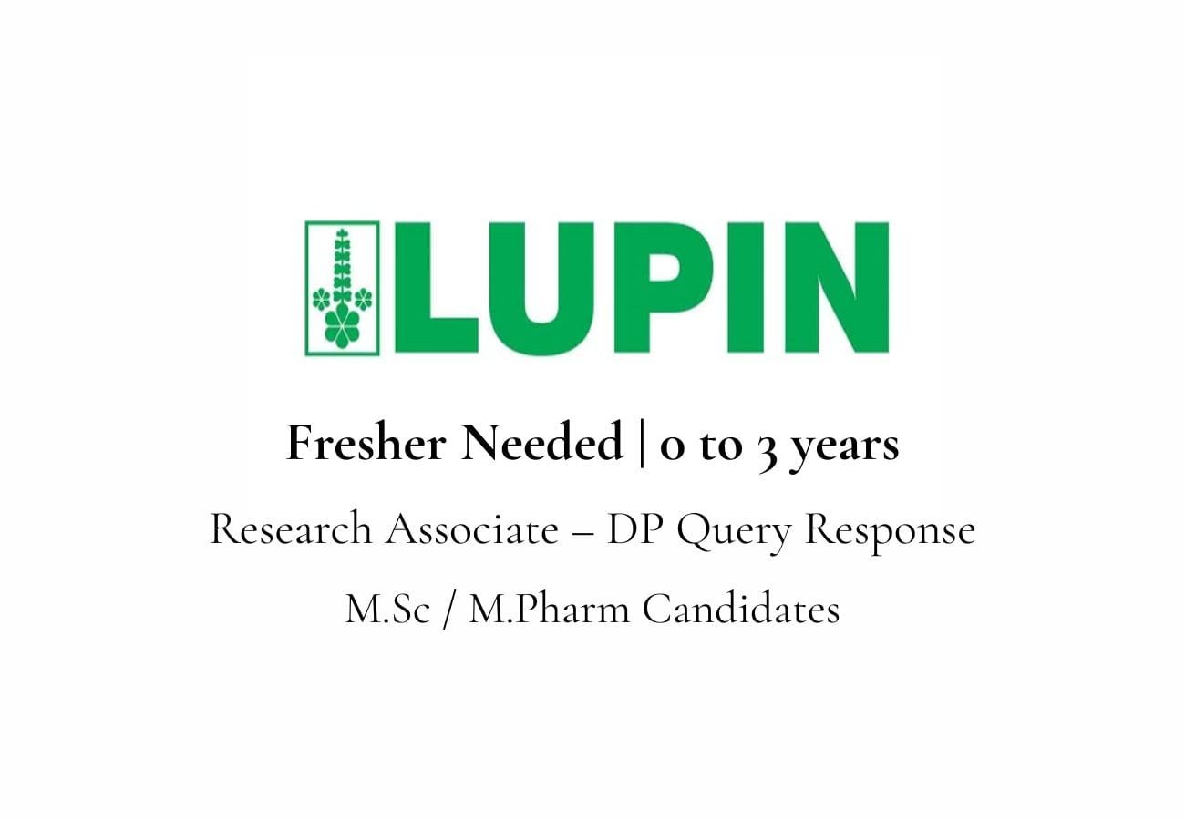 Analytical Chemistry Jobs in Pune – Lupin Hiring Research Associates"