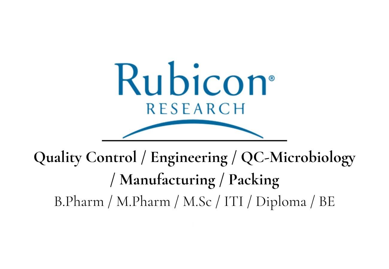 Rubicon Research Limited Hiring for QC, Manufacturing, Packing & More