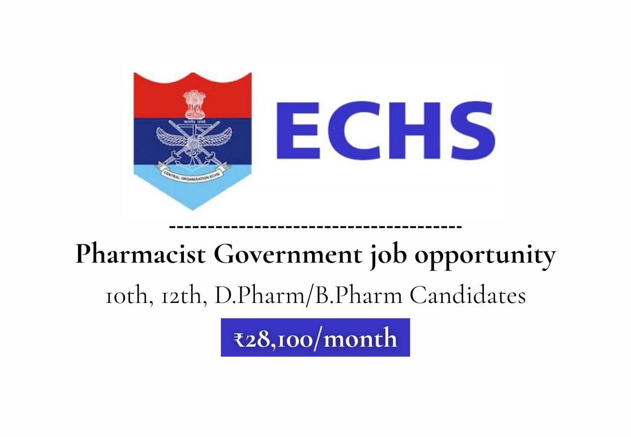 ECHS Pune Recruitment 2025 Pharmacist Post