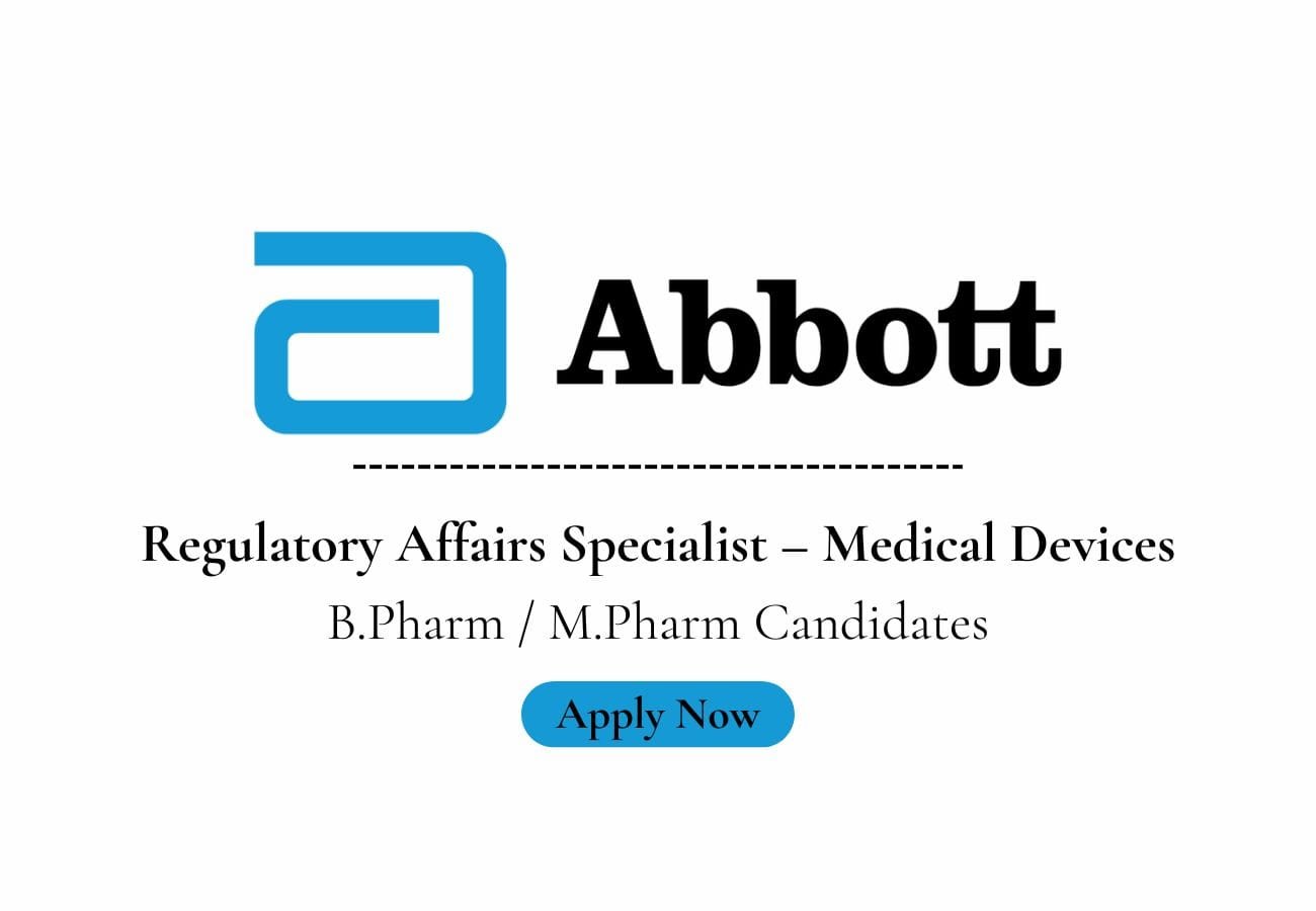 Abbott Hiring Regulatory Affairs Specialist