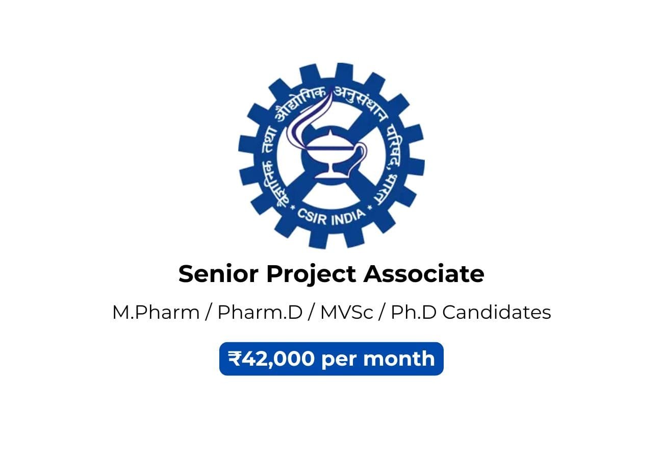CSIR IMTech Pharma Job: ₹42,000 Salary + HRA – Apply Before 12 June!