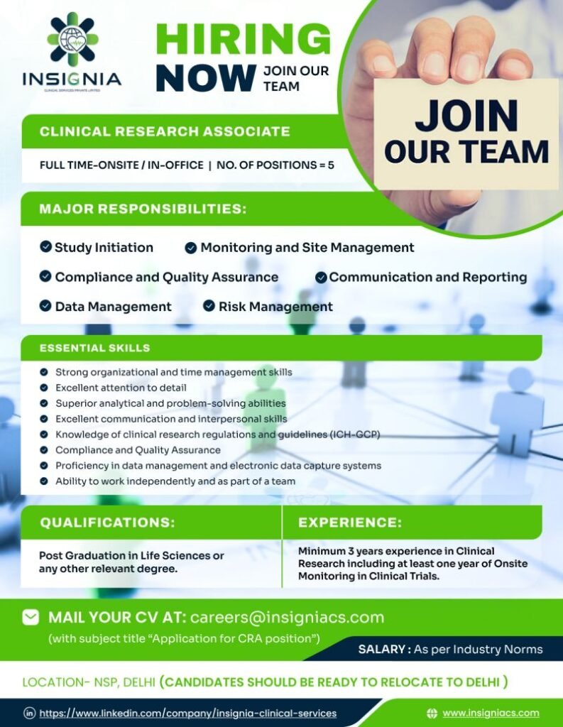 Insignia Hiring For Clinical Research Associate