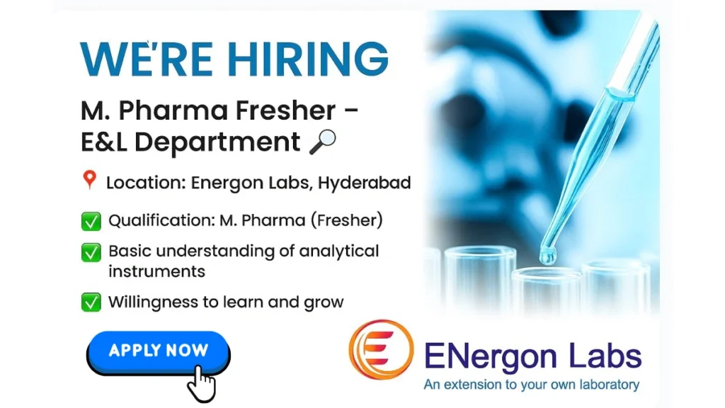 Fresher Job Opportunity – E&L Department | Energon Labs Fresher Job Opportunity – E&L Department | Energon Labs