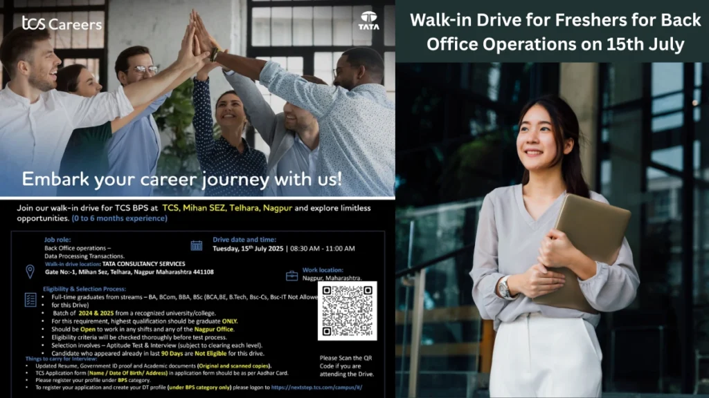 TCS Careers Hiring for Freshers in Back Office Operations TCS Careers Hiring for Freshers in Back Office Operations