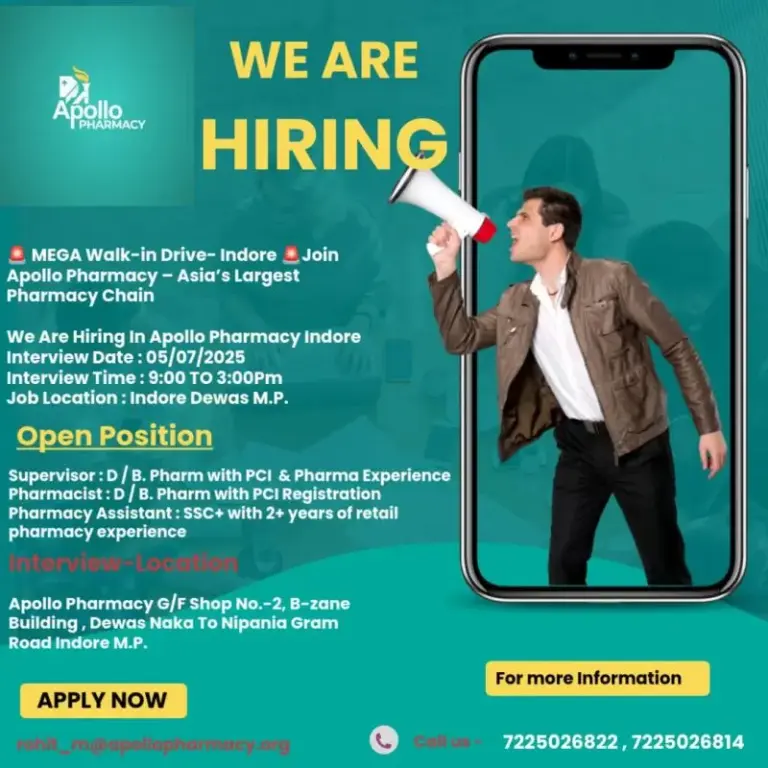 Freshers Needed In Pharmacist, Assistant & Supervisor At Apollo Pharmacy Freshers Needed In Pharmacist, Assistant & Supervisor At Apollo Pharmacy