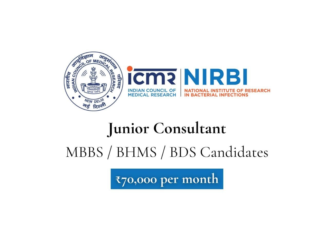 NIRBI Hiring For Junior Consultant – ₹70,000/month
