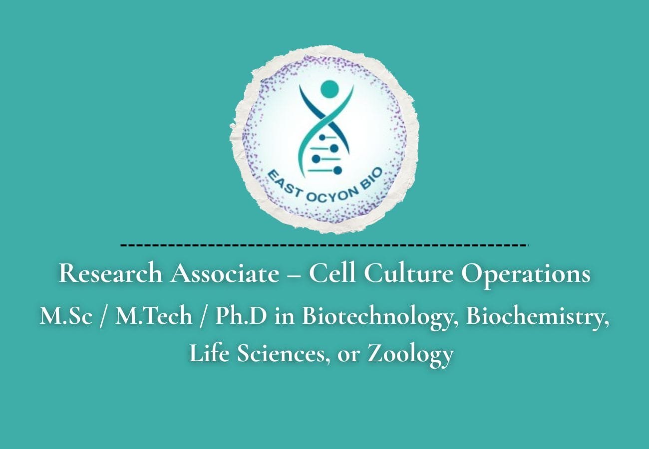 Cell & Gene Therapy Job Research Associate Role in Biotech