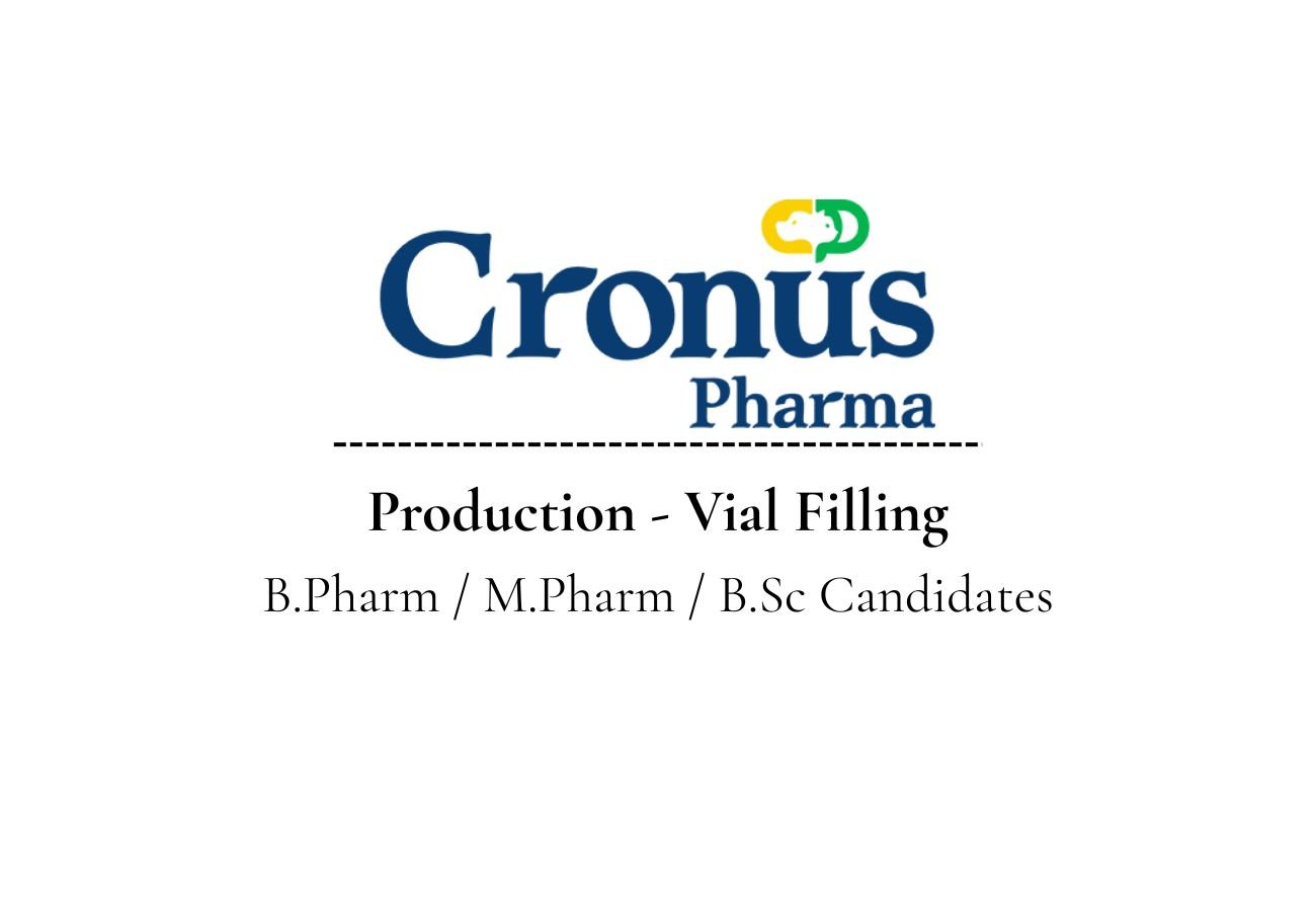 Urgent Pharma Job Production - Vial Filling – Cronus Pharma