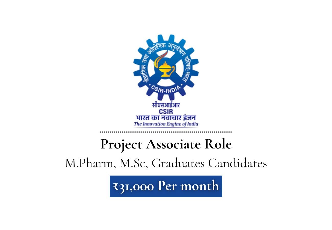 IMTech CSIR Lab Hiring For for Project Associate Role