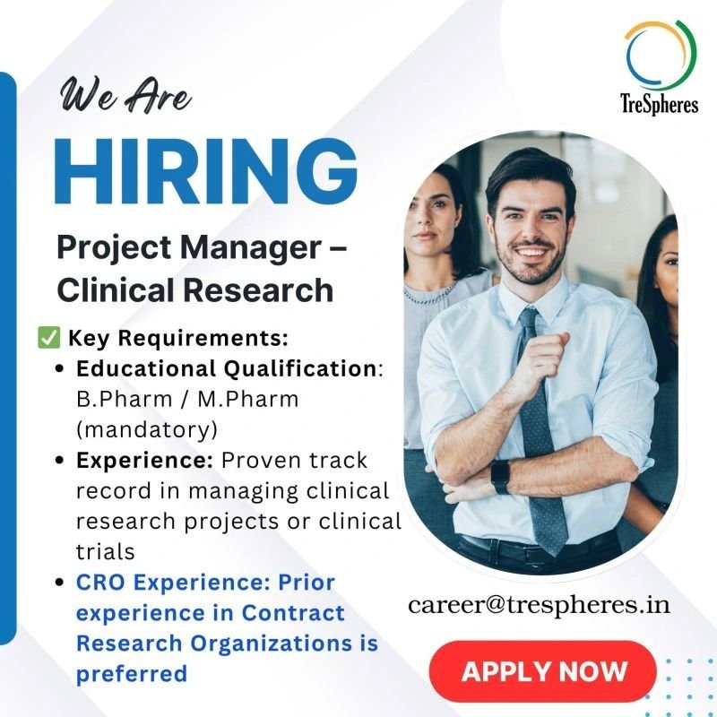 TreSpheres Hiring Project Manager – Clinical Research TreSpheres Hiring Project Manager – Clinical Research