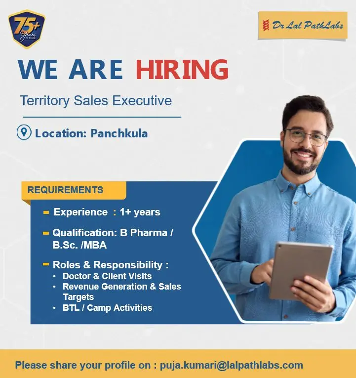 Dr Lal Path Labs Hiring For Territory Sales Executive Dr Lal Path Labs Hiring For Territory Sales Executive
