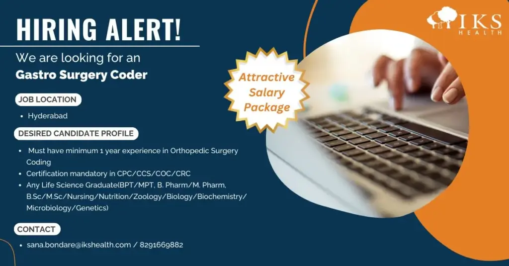IKS Health Hiring Gastro Surgery Coder (Medical Coding)