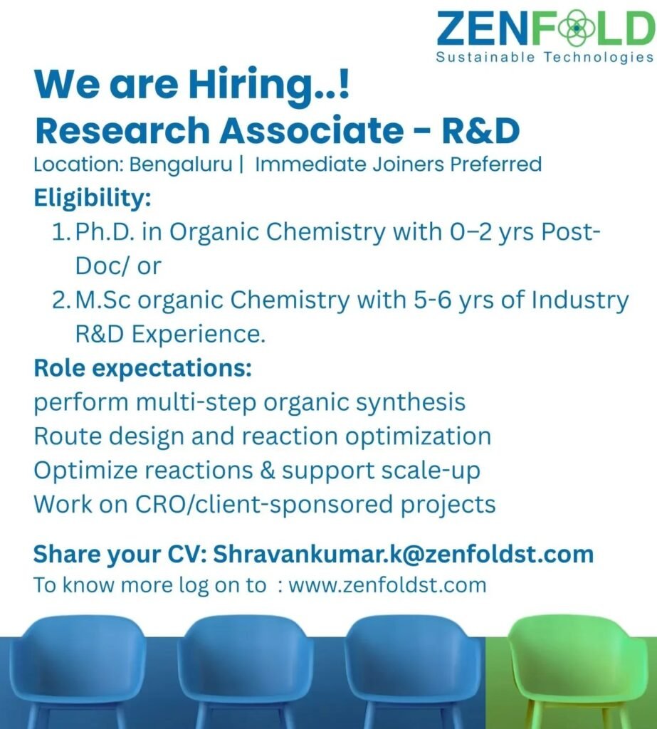 Freshers Needed In Research Associate - R&D At Zenfold Freshers Needed In Research Associate - R&D At Zenfold