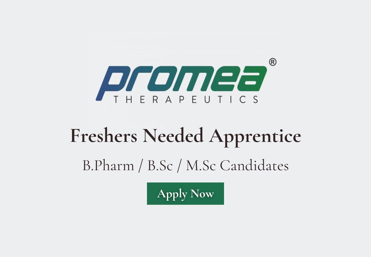 Freshers Needed In Apprentice At Promea Therapeutics